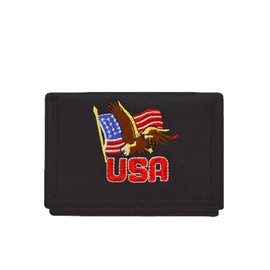boxed-gifts Men's Polyester Tri-Fold Hook and Loop Wallets (MW10117)