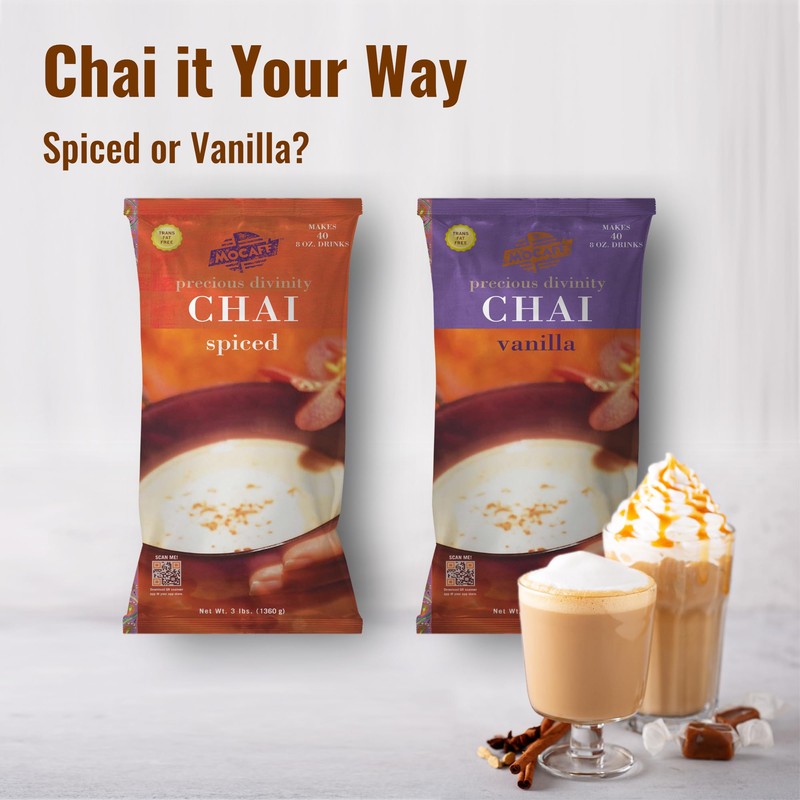 MOCAFE Spiced Chai Tea Latte Powder Mix, 3 Pound Bulk