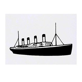 Azeeda 'Titanic' Temporäres Tattoo - Historischer Ozeandampfer Nautische Grafik - Hautfreundlicher & Ungiftiger Abziehbild · Wasserfest (TO00026142)
