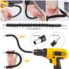 Flexible Drill Bit Extension Right Angle Drill Attachment Set, 360°