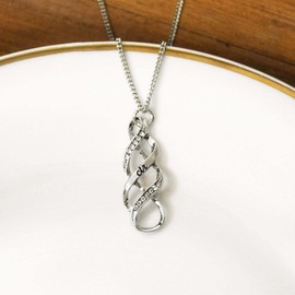 Lifebeats CTR Choose The Right Cascade Silver Colored Necklace by Ringmasters