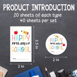 Back to School Stickers for Teens-40PCS Happy First Day of School Students Labels-Funny Teacher Reward Stickers Gifts & Welcome Decorations- Classroom Party Favors & Supplies-A03