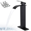 Vessel Sink Faucet Matte Black, Single Handle Tall Bathroom Faucet,