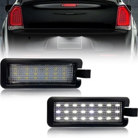 Gorromp White LED License Plate Light for 2015-2023 Chrysler 300, 2017-2023 Chrysler Pacifica, 2020-2023 Chrysler Voyager Rear Number Licence Tag Lamp Lights Assembly No.# 68211290AB 68582284AA