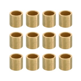 PATIKIL M6 Brass Spacers, 12 Pcs Metal Spacer Brass 6mm ID x 8mm OD x 8mm L Brass Spacers Screw Standoff for 1/4inch or M6 Screw Bolts