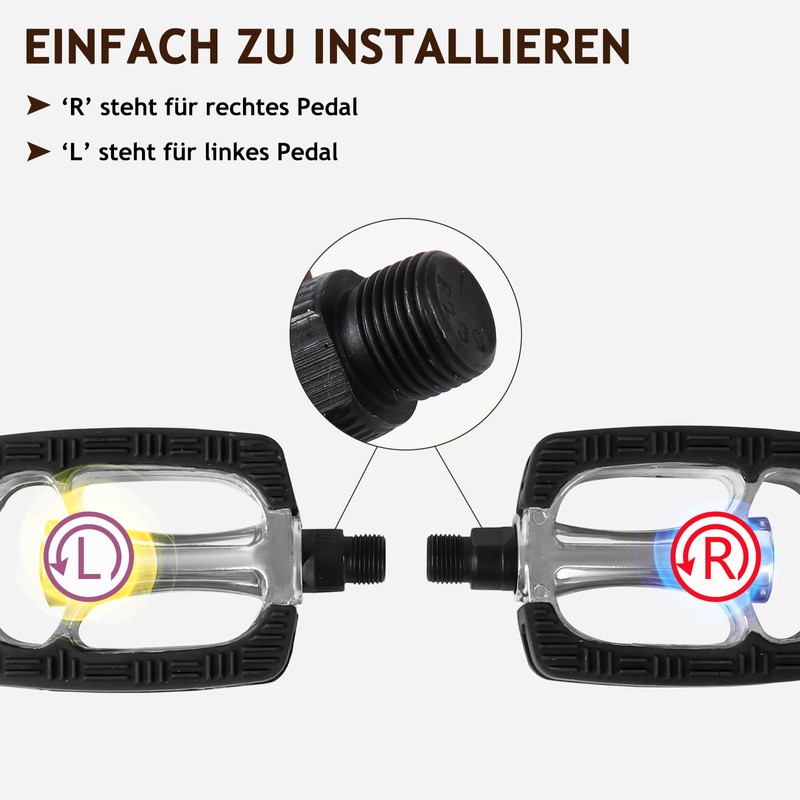Bicycle Pedals, Classic Bicycle Pedals for City/Trekking with Non-Slip Fixed
