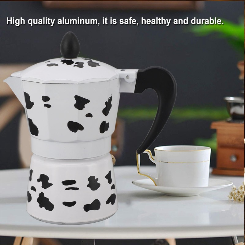 Milk Cow Color Moka Pot Aluminum Coffee Pot Coffee Maker