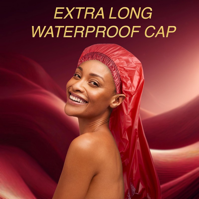Jenny Capp Extra Long Braid Shower Cap - CORAL