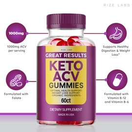 (5 Pack) Great Results Keto ACV Gummies Great Results Apple Cider Vinegar Advanced Gummies (300 Gummies)