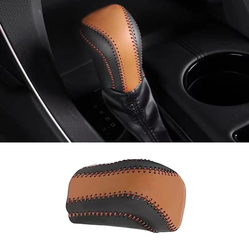 Baceyong Leather Car Gear Knob Cover for T0y0ta