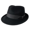 Basicuench Premium Charm Fedra Felt Hat, 100% Wool, Folded Hat,