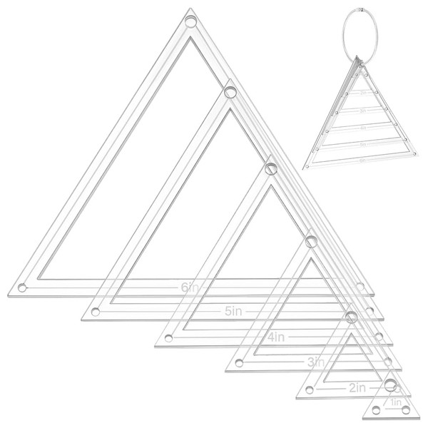 NBEADS 6 Stck. Acryl Quilting Schablonen Set mit aufklappbaren Ringen,