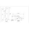 QCAA Black Steel Hinge Offset for Cabinet Door, 3/8", Matte