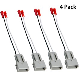 HSTECH 2 Pairs (4 Pack) 72-5512 Speaker Wire Adapters for Select 1989-Up Ford Vehicles