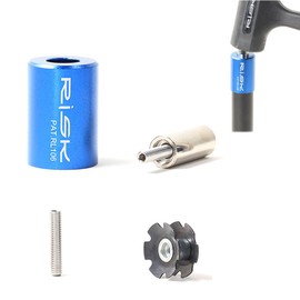 Bicycle Stem Headset Road Bike Top Cap Pressure Anchor for Mountain Road Bike Hybrid Bike (Blue)