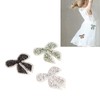 18pcs Bow Knot Rhinestones Patches Silver Black Green Exquisite Iron