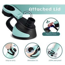 Fjbottle Stainless Steel Water Bottle 600ml/800ml/1L/1.5L with Magnetic Lid, BPA Free Insulated Water Bottle, Sports Metal Water Bottle Hot&Cold Drinks Vacuum Flask Leak-Proof for Gym, Work, Travel