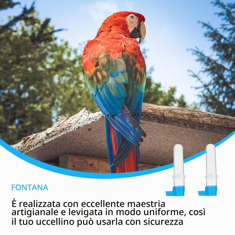 2 Pezzi Abbeveratoio per Uccelli, Distributore Acqua Uccelli, Abbeveratoi per