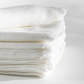 Cloth Nappies 80 x 80 cm Hemmed Burp Cloths Muslin Cloths Pack of 5 Pure Cotton Washable at 95° Oeko-Tex