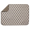 S&T INC. Dish Drying Mats, Polyester, Taupe Trellis, 18" x