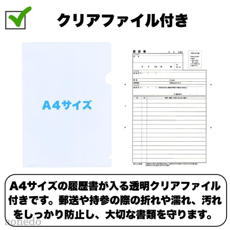 Resume A4 with Large Envelope for No-Fold Insertion, General Use