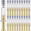 Nuanchu 20 Pcs 1ml Borosilicate Glass Syringes with Gold Metal