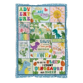 MUCHNEE Dinosaur Blanket for Boys Girls Kids Teen, Soft Cozy Warm Throw Blanket 40x30in Dinosaur Gifts for Christmas Birthday Baptism, Toddler Bed Boy, Dino Room Decor, Baby Blankets for Nursery