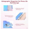 KADS Holographic Press-On Nails Organizer Book - 2 Double-Sided Storage
