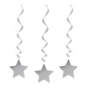 Unique Party Star Swirls Decorations (Pack Of 3) (One Size)