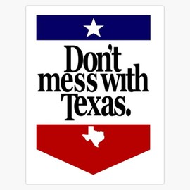 Don't Mess with Texas Pocket Bumper Sticker Vinyl Decal 5"