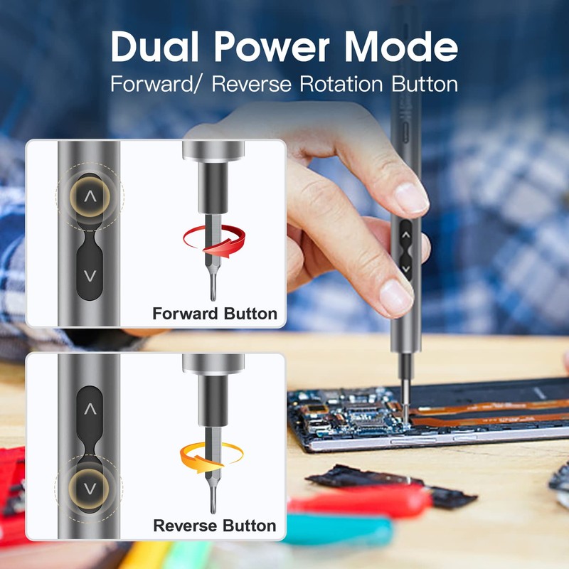 SOONAN Mini Screwdriver, 120 in 1 Small Electric Screwdriver Cordless