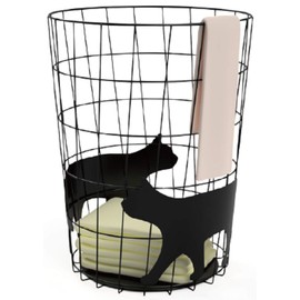 Alta AR0406058 Black Cat Wire Basket, Small, H 12.8 x W 9.0 x D 9.0 inches (324 x 228 x 228