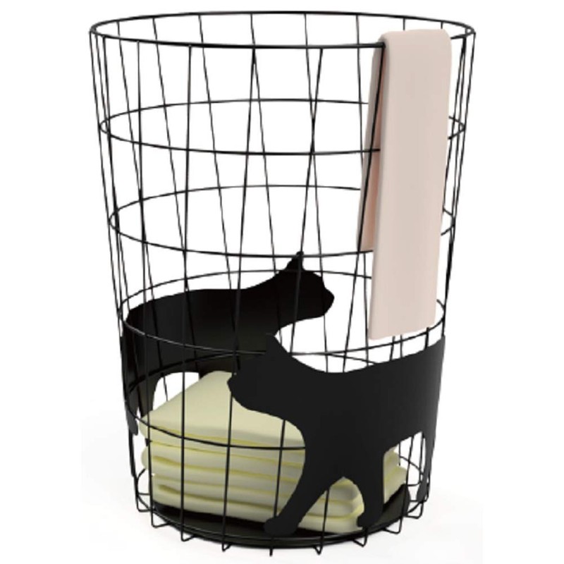 Alta AR0406058 Black Cat Wire Basket, Small, H 12.8 x