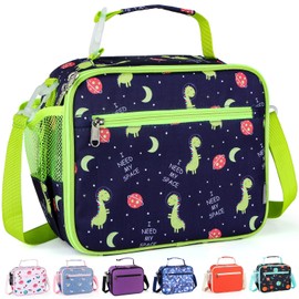 hombrima Insulated Lunch Box Bag, Kids Thermal Cool Bags with Adjustable Strap for Adults Children Women Men Boys Girls School Office Outdoor