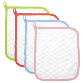 4PCS Body Wash Cloth, Shower Cloth Double Sided Body Rag Face Exfoliating for Shower Men Women