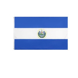 Stormflag El Salvador Flag 90 x 150 cm, 90 g Polyester, 2 Eyelets, 1 Eyelet in Each Corner, Metal and Double Needle