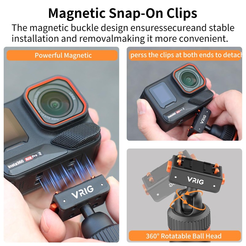 VRIG 15.9" X5 Extended Mini Camera Tripod for Insta360 Ace