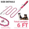 PUPTECK Chain Dog Leash Chew Proof, 2-in-1 Reflective with Soft