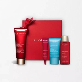 Clarins [클라랑스](강남점)[단독세트] 수퍼 레스토러티브 넥 크림 75ml 세트(+디럭스 3종) [수퍼 레스토러티브 넥 크림 행사] [Clarins] (Gangnam Branch) [Exclusive Set] Super Restorative Neck Cream 75ml Set (+ Deluxe 3 Types) [Super Restorative Neck Cream Promotion]