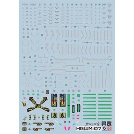 Fluorescent Water Transfer Decals for Gundam AQ Robot MS Detail Enhancement