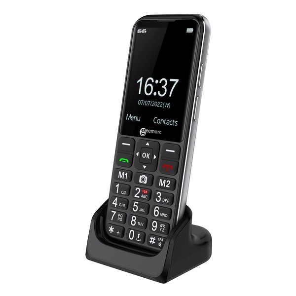 Geemarc Loud Senior Mobile Phone with Big Buttons, SOS Function and One-Touch Memory Buttons, Bluetooth and Hearing Aid Compatible, Hearing Impaired, Unlocked UK Version CL8600-4G