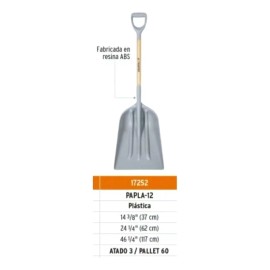 Truper Pala Sanitaria Cabezaplástica Puño 'y' Mango27' Truper 17252
