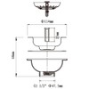 TALEA 114MM Kitchen Sink Basket Strainer (Gold),Gold Sink Waste Kit,xk185c036-U