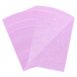 sourcing map 50Pcs Photocard Holder, Photo Cards Sleeves, Photo Protector Shield Cover for Trading Cards Fans Party Decorations, Laser Purple