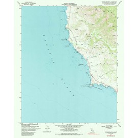 California Maps - 1959 Piedras Blancas, CA - USGS Historical Topographic Wall Art - 35in x 44in, Large Wall Art Map