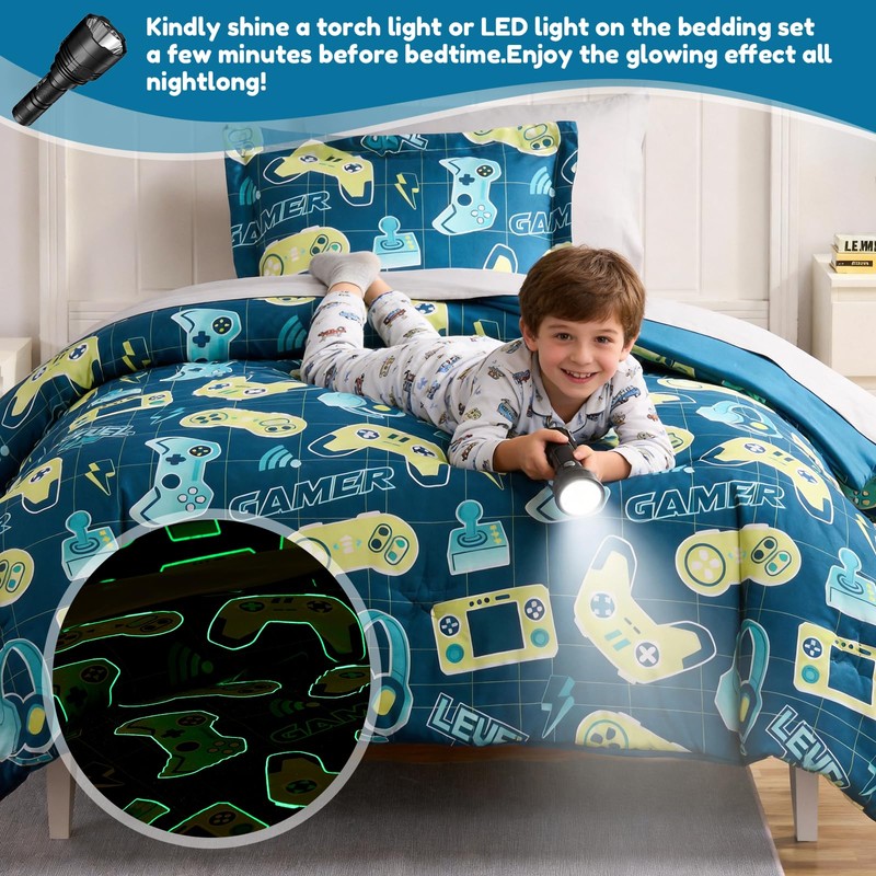 Boys Bedding Set 5Pc Bed in a Bag OEKO‑TEX Verified