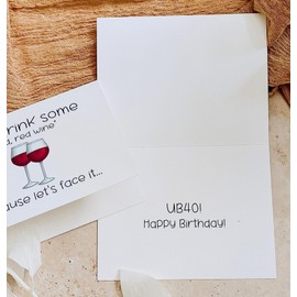Funny Birthday Card For Men & Women. Red Wine Birthday Card. Milestone Birthday Card. Funny 40th Birthday Card. Funny Happy Bday Card. Card For Wine Drinkers.