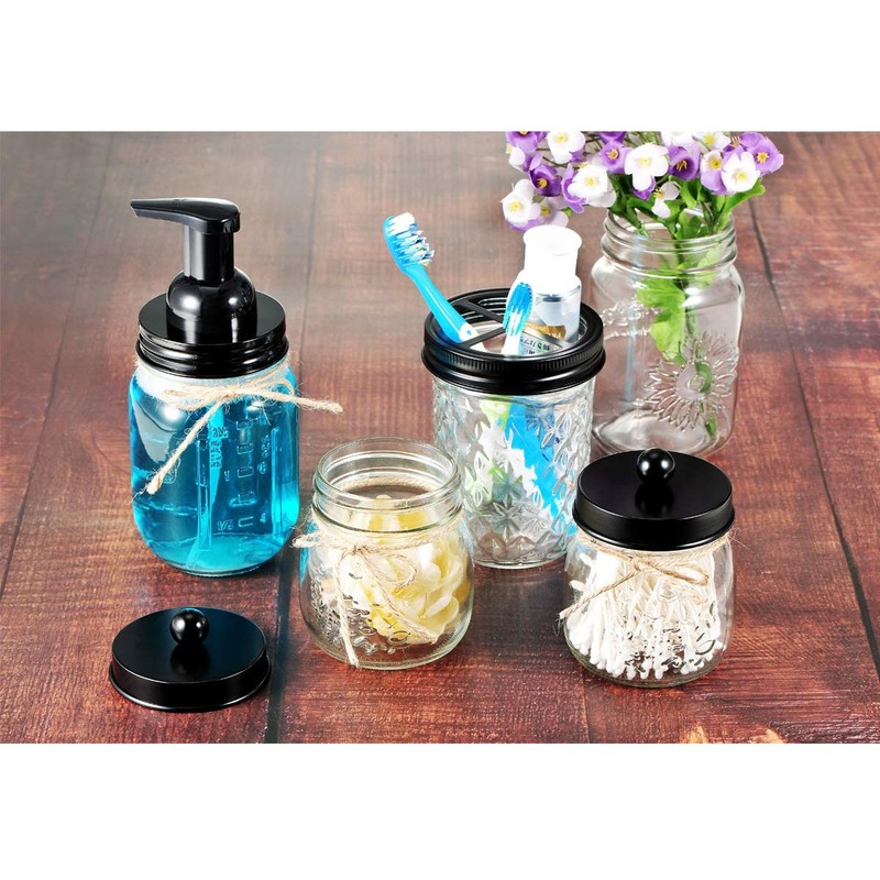 Amolliar Mason Jar Foaming Soap Dispenser Pump, Plastic Foam Soap