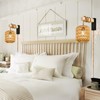 Capslad Plug in Wall Sconces Set of Two Dimmable Boho