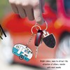 DXNQ 2PCS Camper Keychain, Happy RV Camper Keyring, Travel Trailers